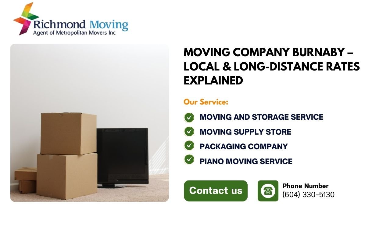 Moving Company Burnaby – Local & Long-Distance Rates Explained