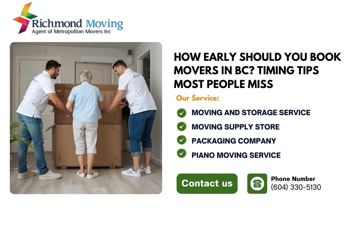 How Early to Book Movers in BC Expert Timing Guide 2026